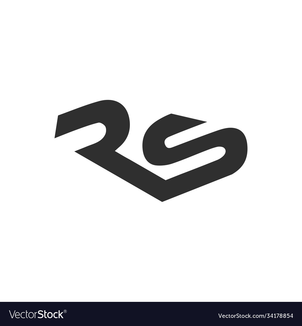 Initial Letter Rs Logo Or Sr Design Royalty Free Vector