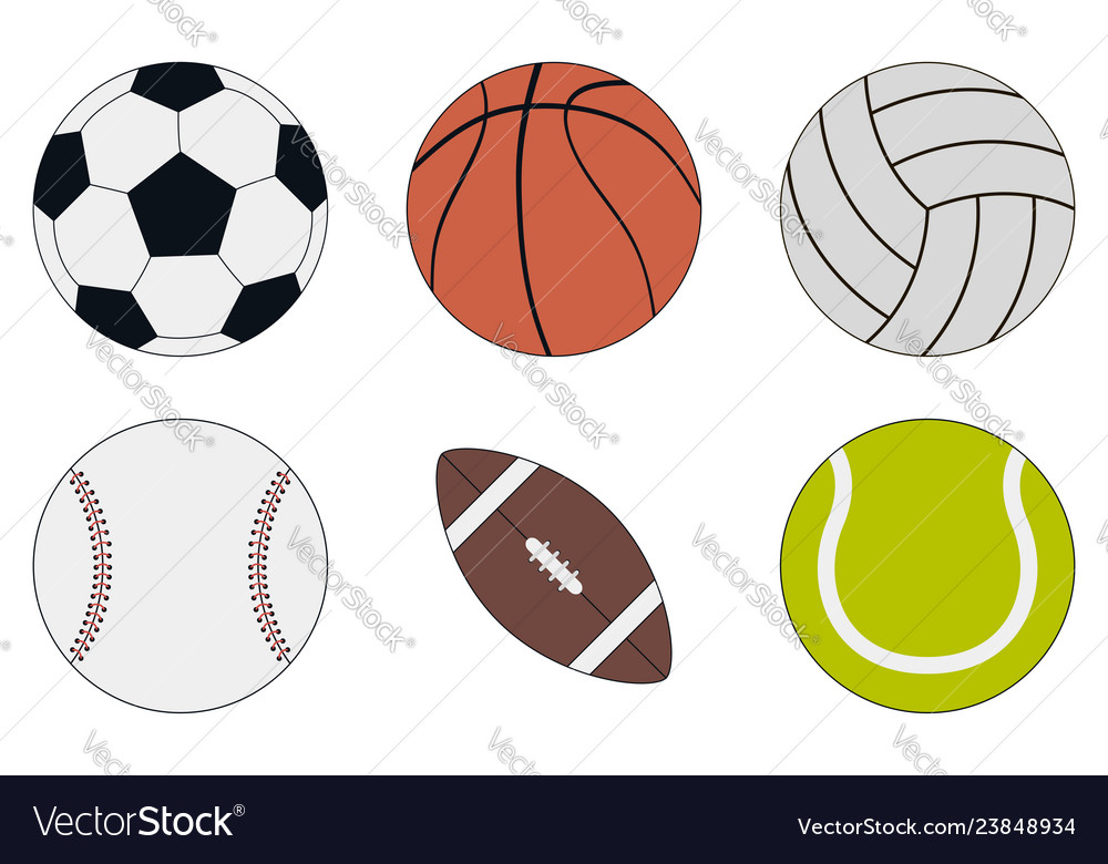 Sports Balls Icon Set Royalty Free Vector Image