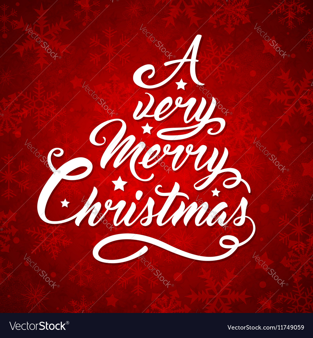 Lettering In The Form Of A Christmas Tree Vector Image