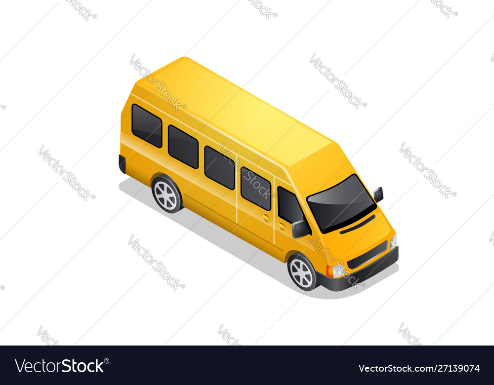 Isometric Car Icon Isolated On White Royalty Free Vector