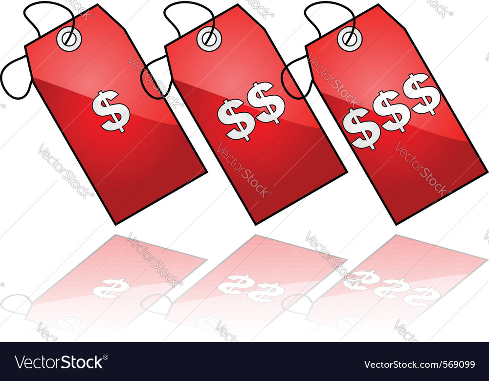 Price Tags Royalty Free Vector Image Vectorstock