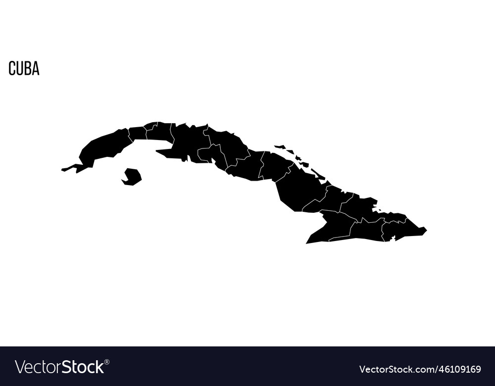 Cuba Political Map Of Administrative Divisions Vector Image