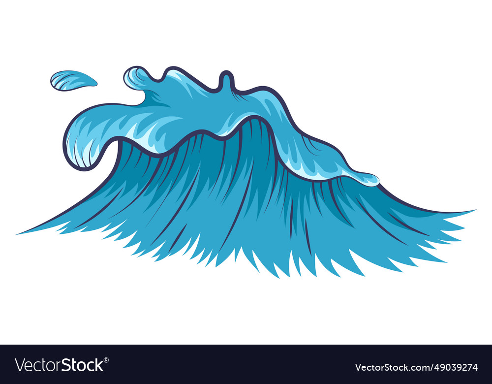 Blue Ocean Wave Royalty Free Vector Image Vectorstock