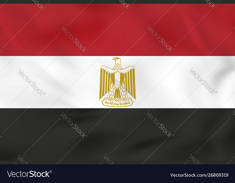 Egypt Waving Flag National Background Royalty Free Vector