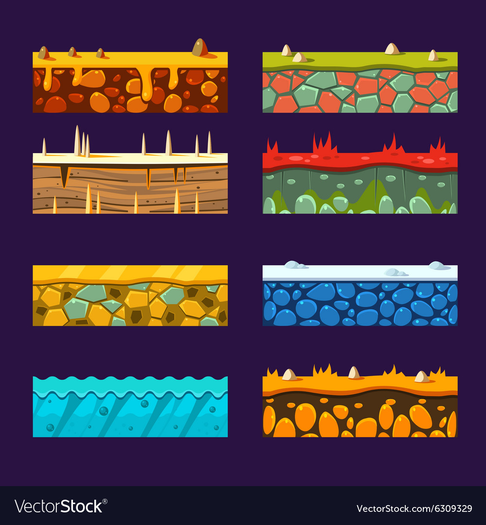 Textures For Platformers Set Of Royalty Free Vector Image