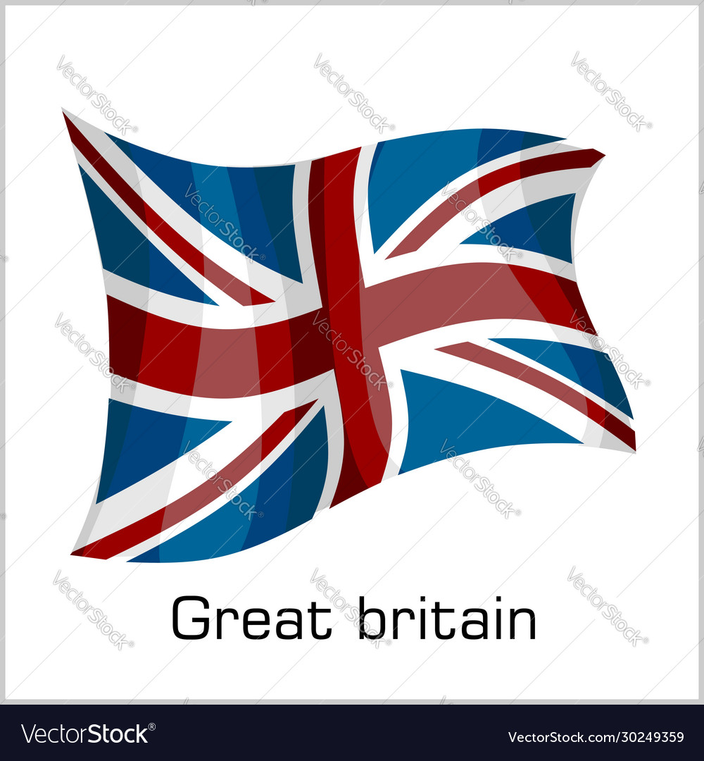 British Flag Great Britain Royalty Free Vector Image