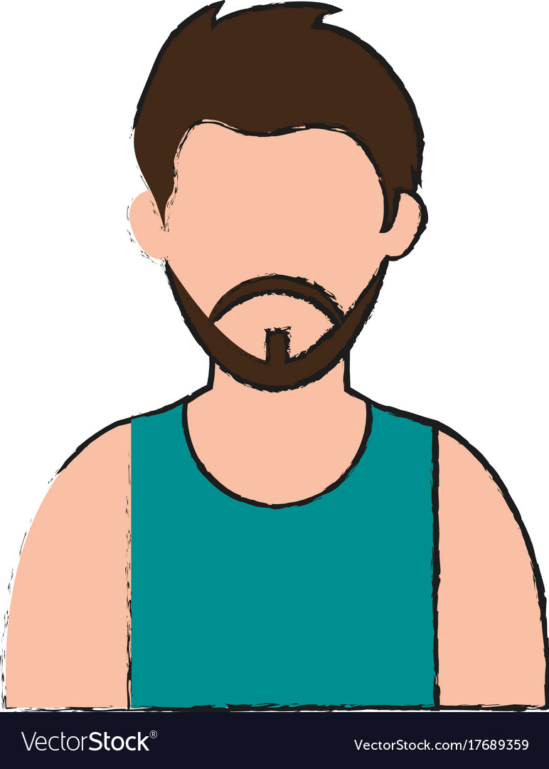 Man Faceless Cartoon Royalty Free Vector Image