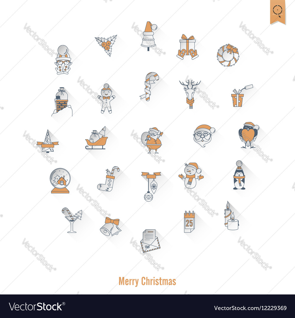 Christmas And Winter Icons Collection Royalty Free Vector