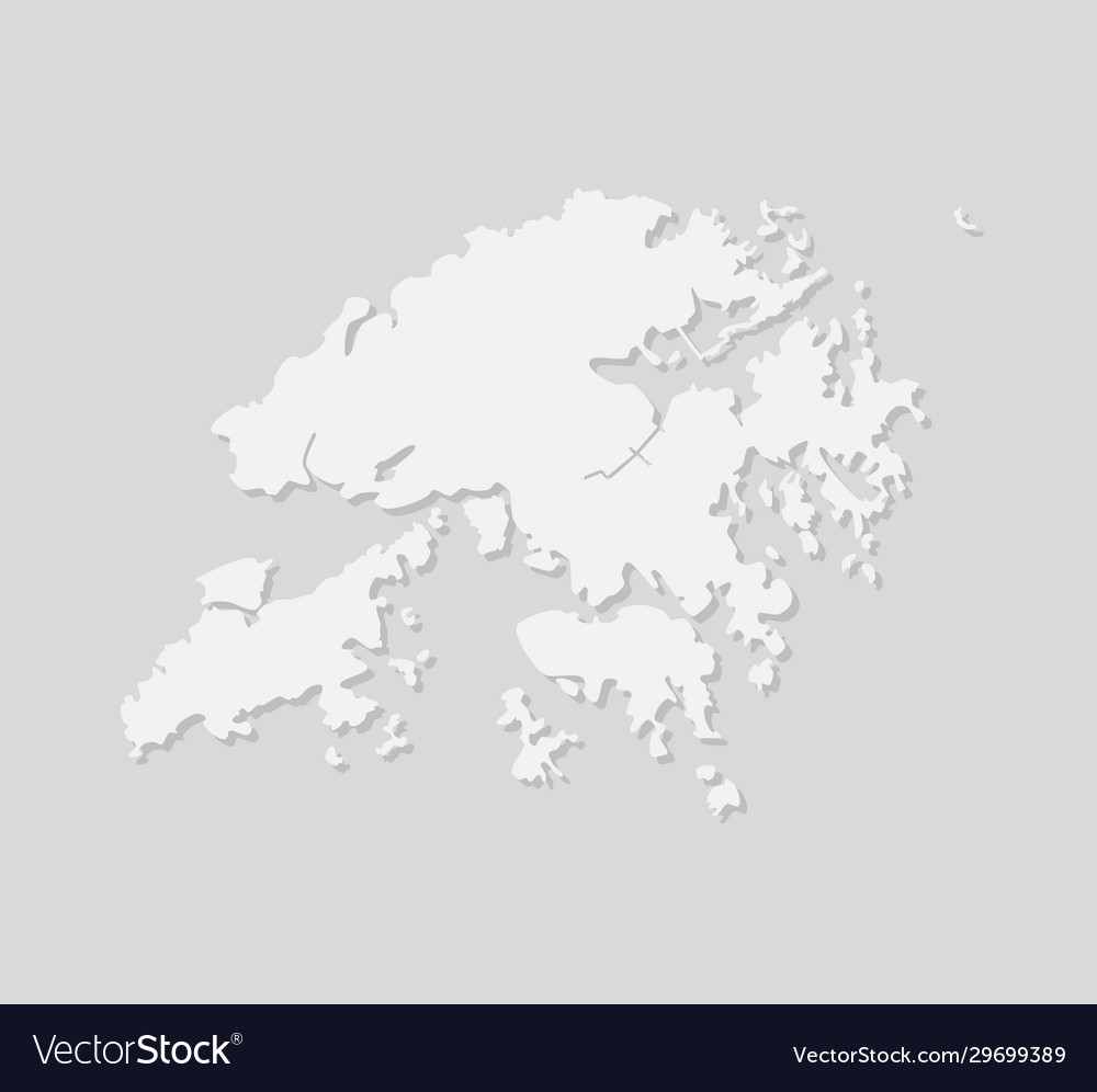 Map Hong Kong Region China Template Royalty Free Vector