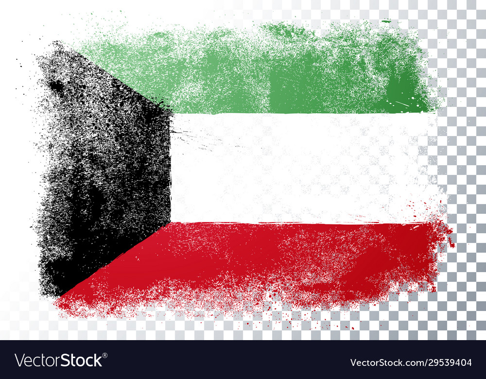 Vintage Grunge Texture Flag Kuwait Royalty Free Vector Image