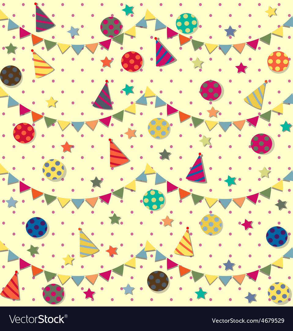 Happy Birthday Seamless Pattern Royalty Free Vector Image