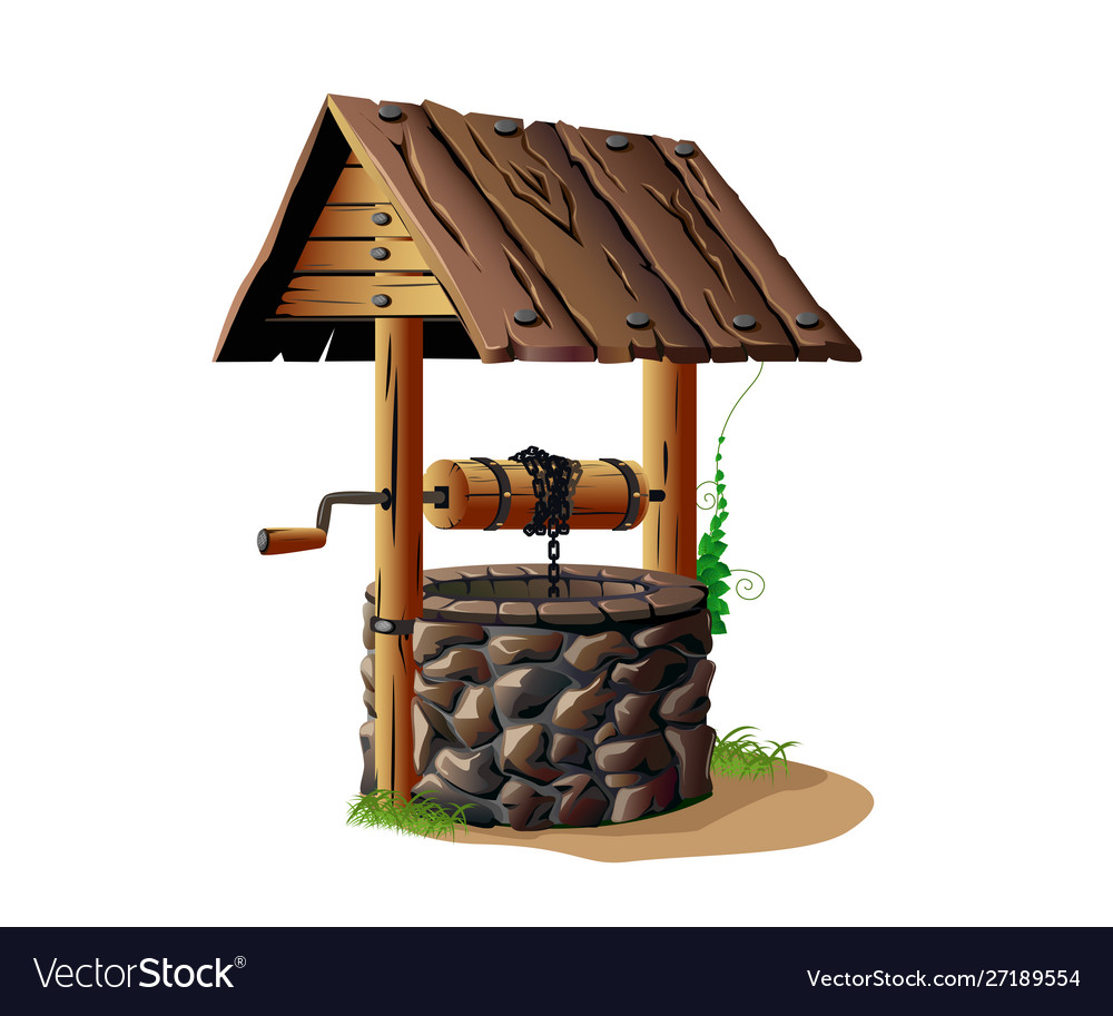 Old Water Well Royalty Free Vector Image Vectorstock