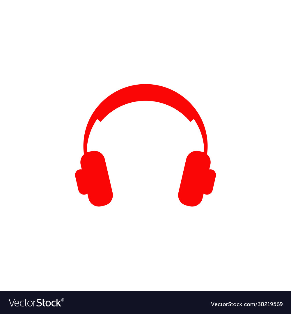 Headphone Music Icon Logo Design Template Vector Image