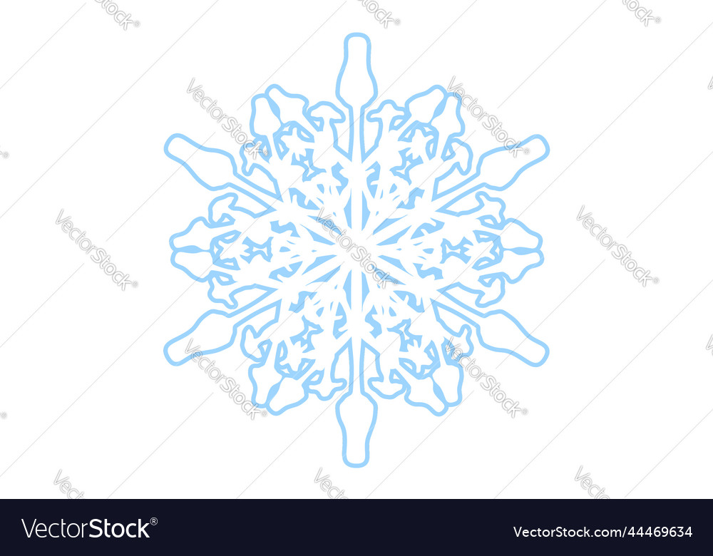 Blue Snowflake Royalty Free Vector Image Vectorstock