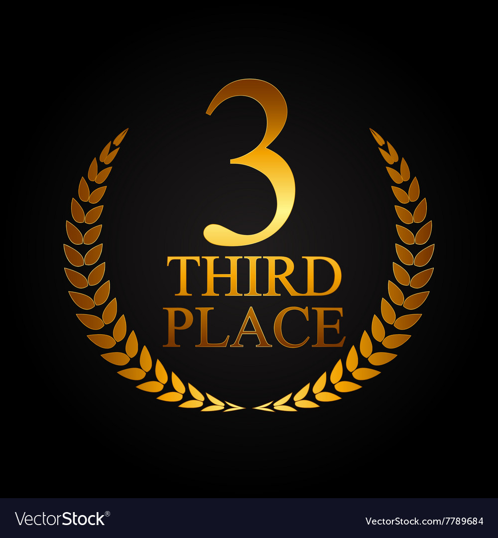 Third Place Laurel Design Label Royalty Free Vector Image