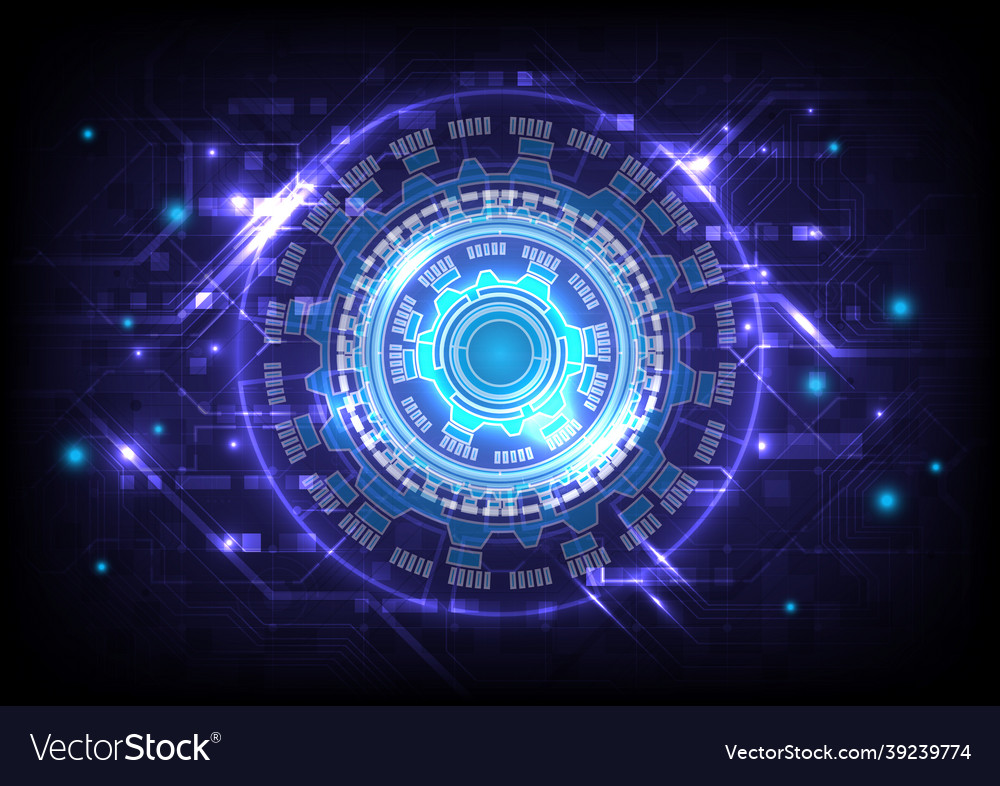 Futuristic Sci Fi Glowing Hud Element Particle Vector Image