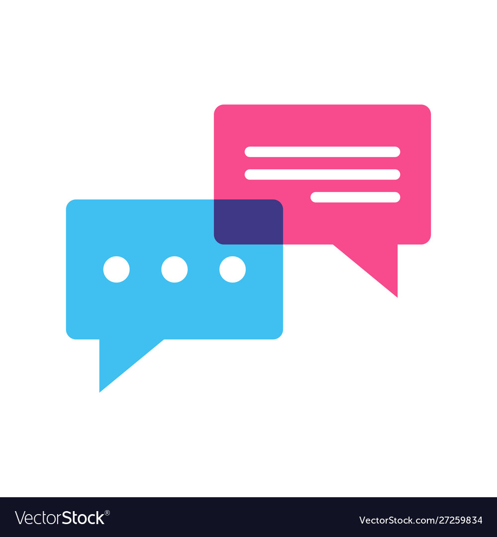 Chat Speech Bubble Icon Royalty Free Vector Image