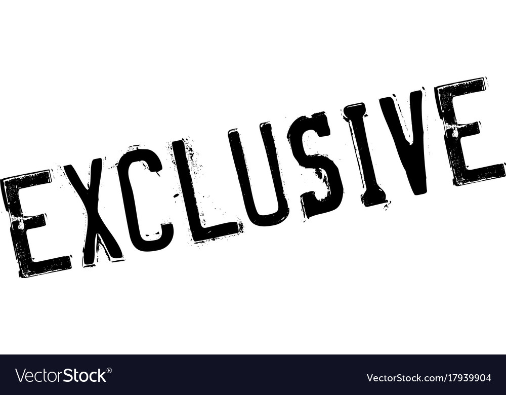 Exclusive Rubber Stamp Royalty Free Vector Image