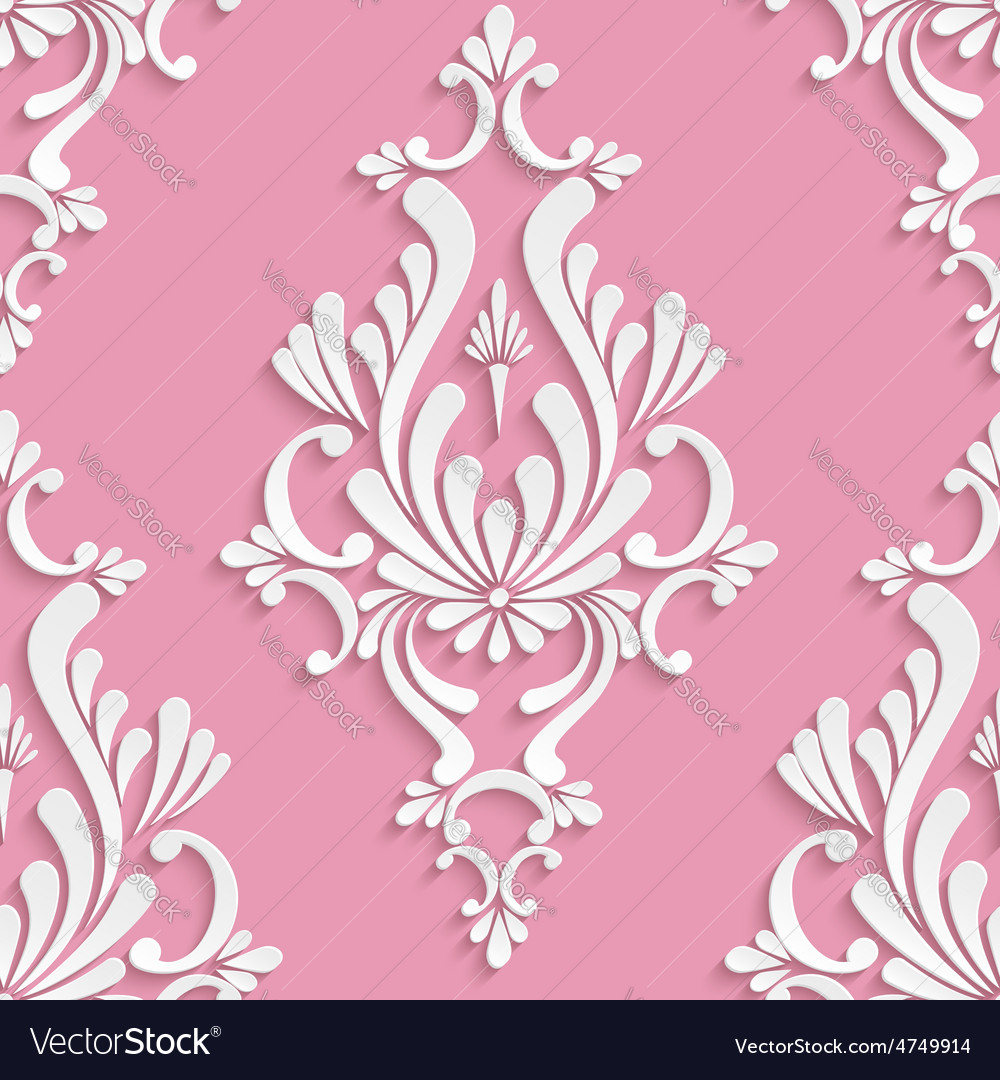 Floral Damask Seamless Pattern Royalty Free Vector Image