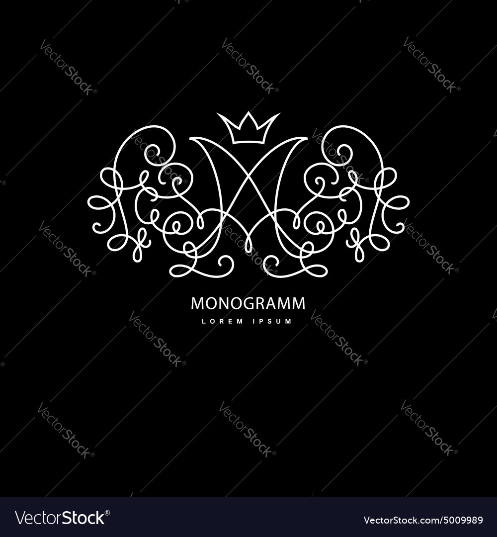 Monogramm With Letter M Royalty Free Vector Image