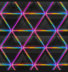 Bright Neon Geometric Seamless Texture Royalty Free Vector