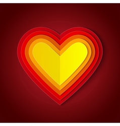 Colorful Paper Layers Heart Shape Royalty Free Vector Image