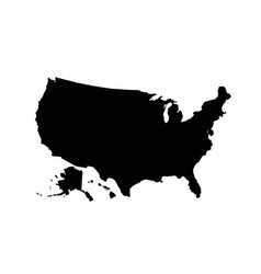 America Map Icon Usa Silhouette Map All Royalty Free Vector