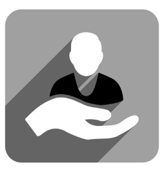 Patient Care Hands Flat Icon Royalty Free Vector Image