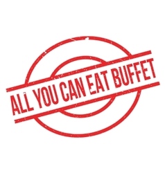 All You Can Eat Buffet Rubber Stamp Royalty Free Vector