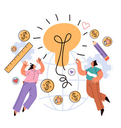 Teamwork Brainstorming Business Royalty Free Vector Image