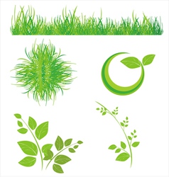 Leaves And Grass Theme Image 1 Royalty Free Vector Image