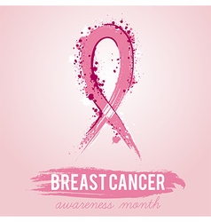 Breast Cancer World Day Awareness Pink Silk Vector Image