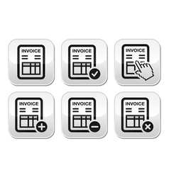 Invoice Finance Icons Set Royalty Free Vector Image