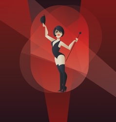 Poster Design With Silhouette Cabaret Burlesque Vector Image