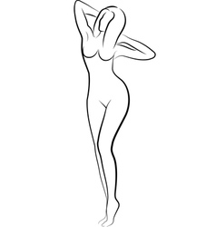 Naked Woman Royalty Free Vector Image Vectorstock