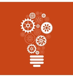 Light Bulb And Gears Royalty Free Vector Image