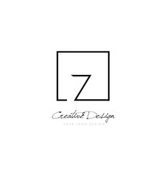 Letter Z Logo Design Icon With Artistic Grunge Vector Image