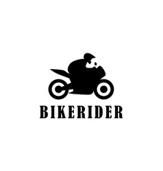 Bike Motorcycle Rider Logo Design Motorcycle Logo Vector Image