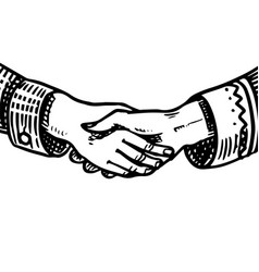 Handshake Peoples Symbol Of Friendship Royalty Free Vector