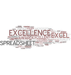 Excellence Word Cloud Concept Royalty Free Vector Image