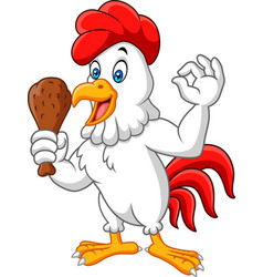 Chicken Cartoon Mascot Style Character Royalty Free Vector