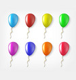 Horizontal Line Border Shiny Colorful Balloons Vector Image