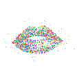 Icons Female Lips Print Royalty Free Vector Image