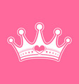 Pink Girly Princess Logo Text Graphic With Crown Vector Image