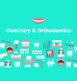 Dental Care Poster With Flat Icons Royalty Free Vector Image