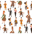 Vintage Victorian Cartoon Gents Retro People Vector Image