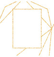 Gold Geometric Glitter Polygon Frame Royalty Free Vector