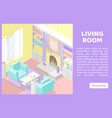 Isometric Low Poly Cutaway Interior Royalty Free Vector