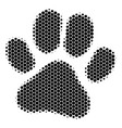 Black Pixel Paw Footprints Icon Royalty Free Vector Image