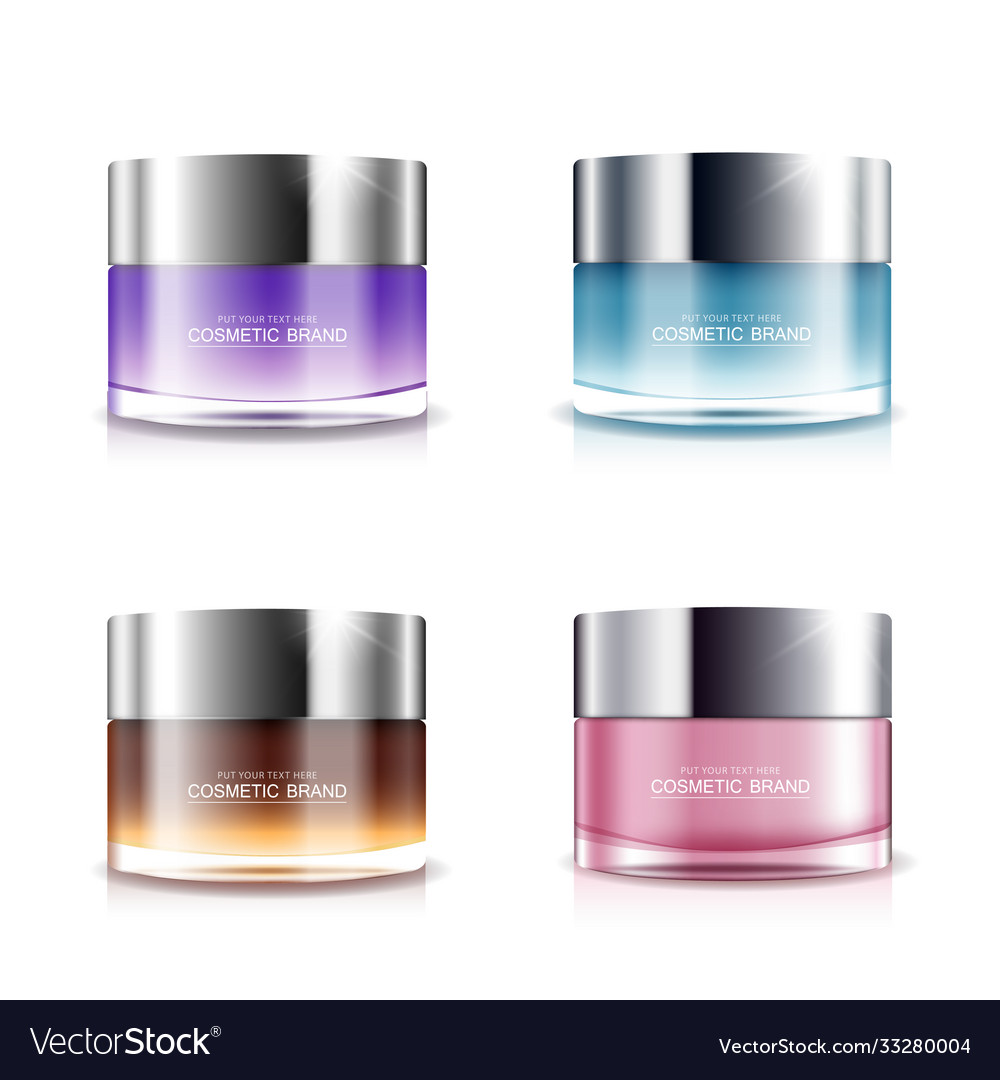 Cosmetic cream and body lotion poster premium Vector Image